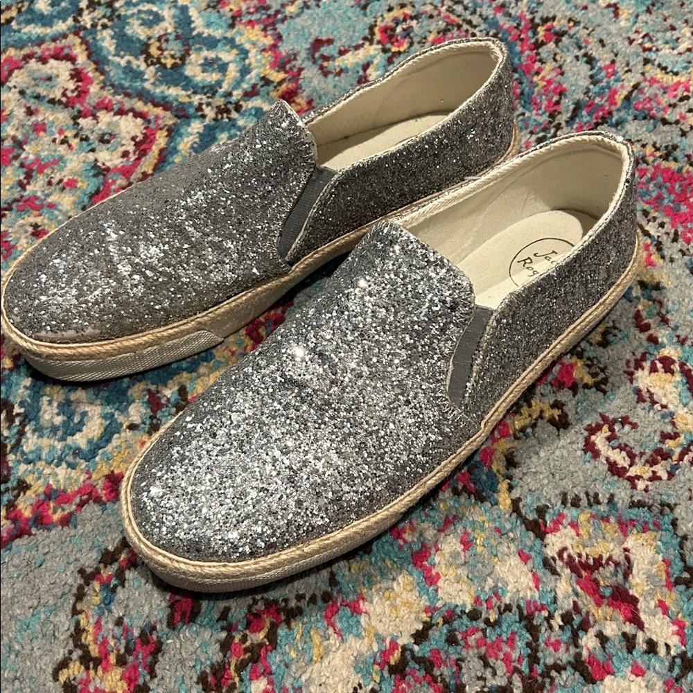 Jack Rogers Tucker Slip On Glitter Flat Sneakers
